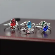 5pcs/bays 925 sterling silver inlay zircon ring Birthday present South Korea adorn article character charm female ring jz-679