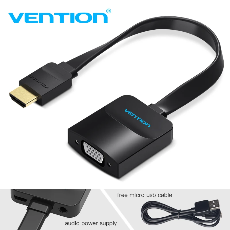 Кабель преобразователь HDMI VGA 1080p для Xbox 360 PS3 PS4 ПК ноутбуков ТВ приставок  | Отзывы и видеообзор -32881368081