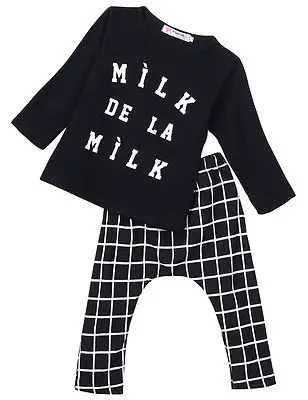 

Lovely Newborn Baby Boys Girl Tops T-shirt+Pants Casual Outfits Set Clothes 0-3Y children set clothes from China 2017