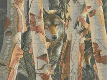 Wolf Hinter baum Gezählt Kreuzstich ähnliche dmc Kreuzstich Sets DIY Stickpackungen für Stickerei Home Decor Hand