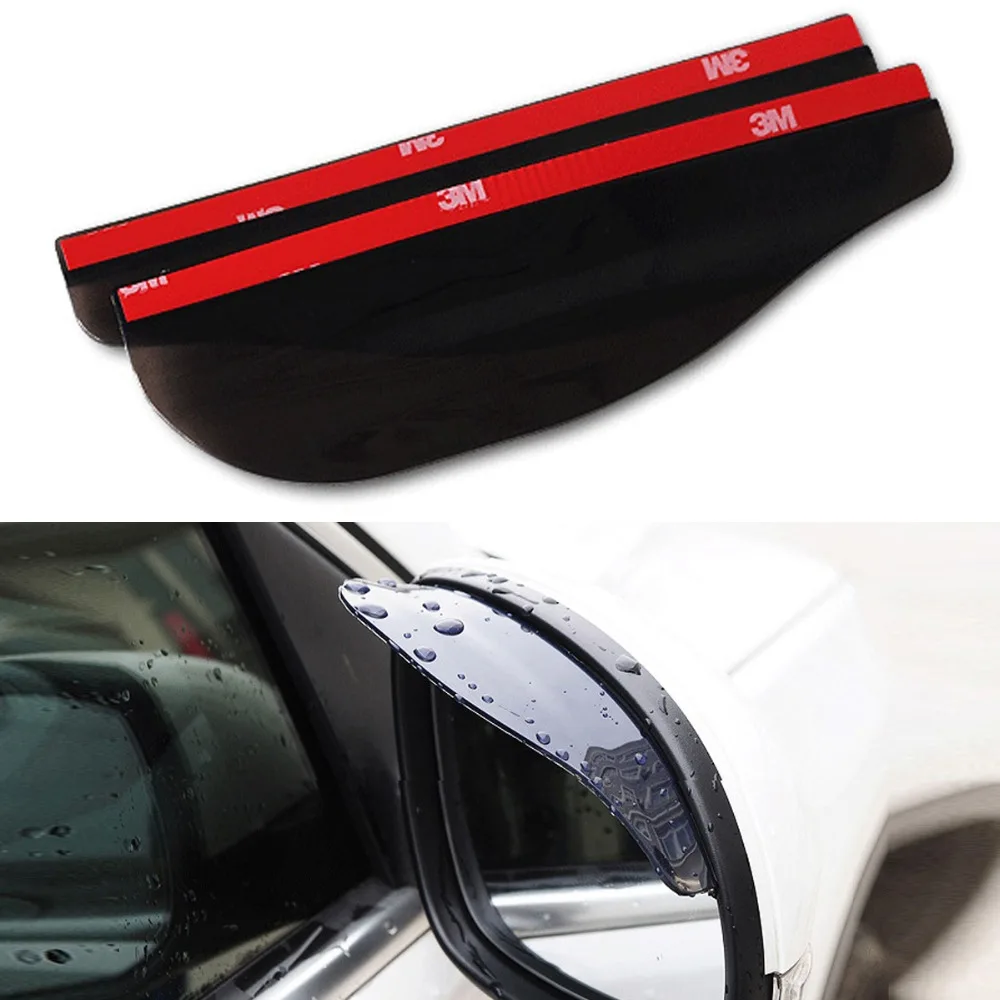 

Car Rain Shield Flexible Rubber Car Rearview Mirror Rain Shade Shower Blocker Cover Sun Visor Shade Board automotive Rain Cover