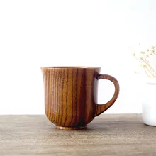 Новая простая чашка с ручкой деревянная чашка с горячей штамповкой