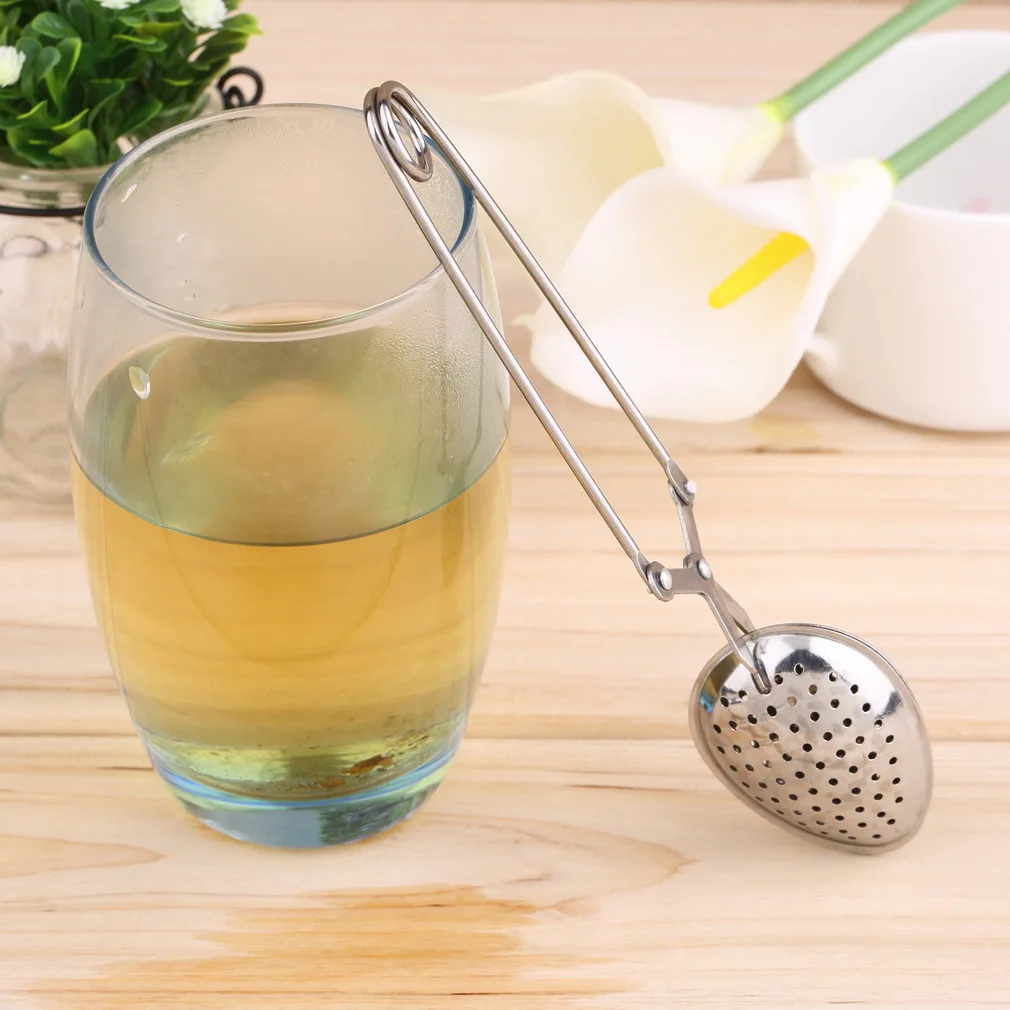 1Pcs Creative Stainless Steel Spoon Tea Ball Herb Mesh Infuser Filter