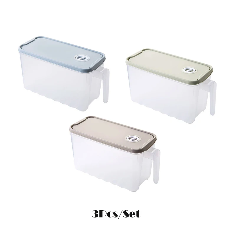 1 шт. герметичная коробка прозрачный кухонный пищевой контейнер коробка для хранения продуктов свежесть коробка для хранения холодильника Органайзер с ручкой