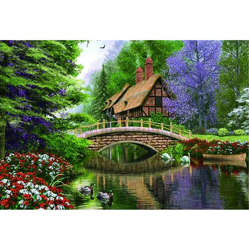 

5D DIY Diamond Painting Landscape Cross Stitch Patterns Full Drill Resin Diamond Painting 40x30 kits for Embroidery with Beads