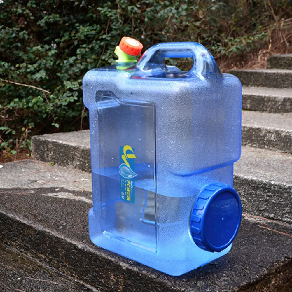 

12L Water Bags Car Driving Water Bucket Thickened Portable Water Container with Faucet Camp Cooking Supplies Camping Hiking