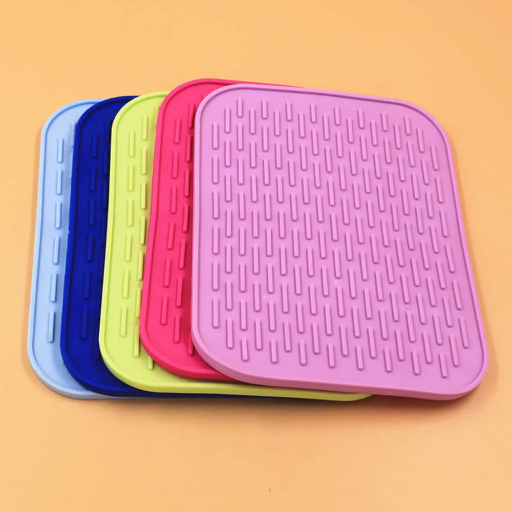 Mat heat Silicone Insulation Pad Rectangle Non slip Soft Silicone Table
