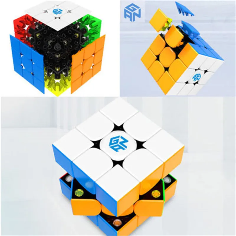 

GAN 354m 3X3 3x3x3 354 Magnetic Stickerless Speed Magic Cube Puzzle Twist Puzzle