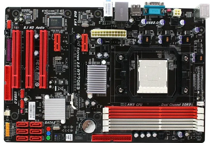 Б/у оригинальная материнская плата для настольного компьютера Biostar A770E3 DDR3 Socket AM3 16