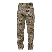 Открытый скрытень Акула кожи Soft Shell камуфляж Водонепроницаемый Мужские Брюки CP S