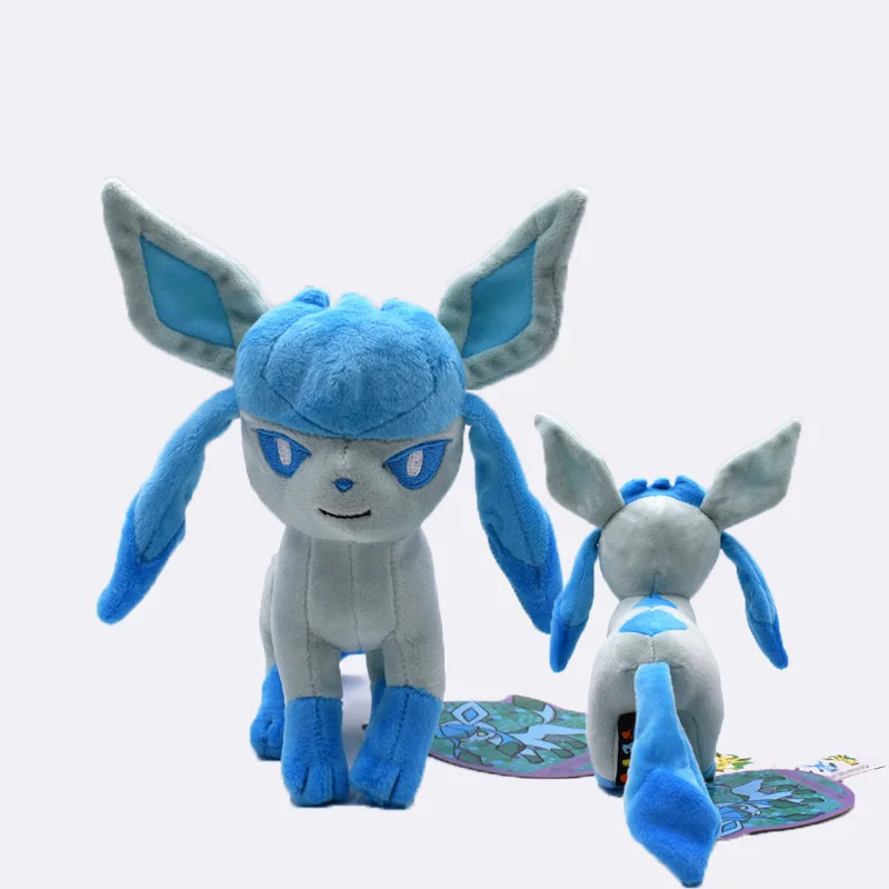 16~ 20 см EEVEE Espeon Peluche Umbreon Jolteon Glaceon Vaporeon Flareon Leafeon Мягкие плюшевые игрушки куклы - Цвет: Stand Glaceon