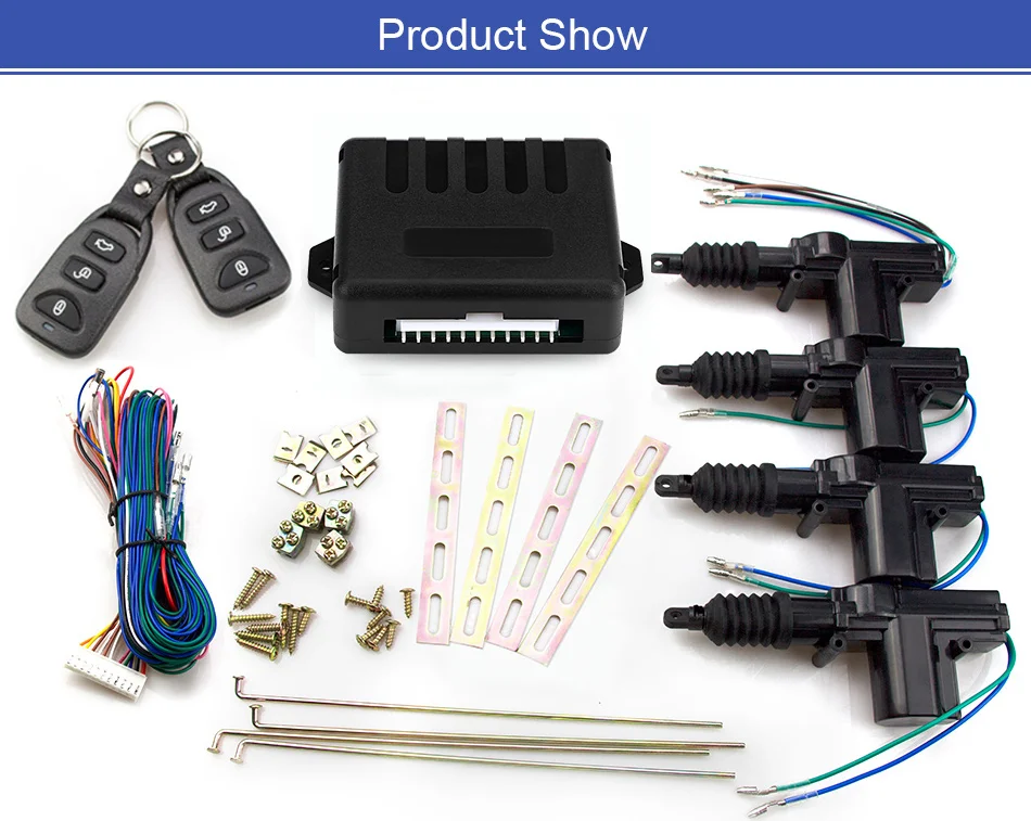 Eunavi Универсальный Автомобильный Мощность Дверные замки Привод 12 вольтовый dc-двигатель с напряжением(4 шт) автомобиль дистанционного Центрального управления Блокировка Автозапуск Системы