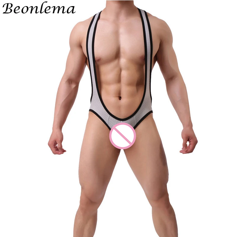 Beonlema Thong Bodysuit For Men Body Shaping Sexy Stretch Shapewear Various Color Controlling