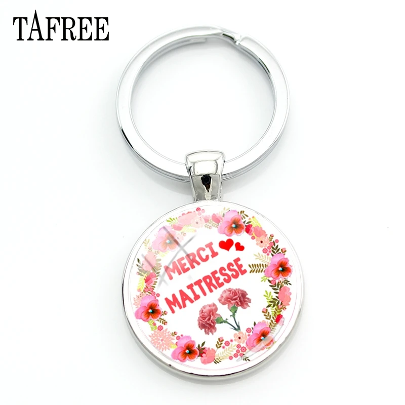 TAFREE Merci Maitresse брелки для ключей кольцо брелок металлический кулон ключи от машины