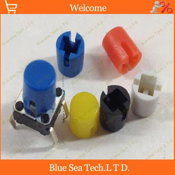 

600 sets Light touch switch 6*6*7.3mm +button Cap (A30),Tactile Push Button Switch 6*6*7.3MM Micro switch cap Free Shipping