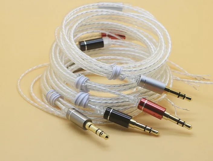 DIY headphone cable Moving iron Unit Silver plated headphone cable