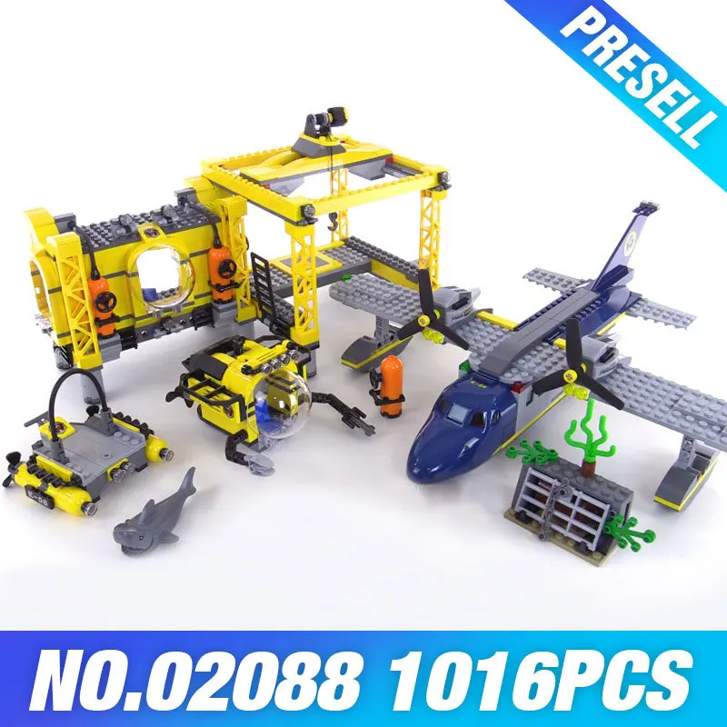 

Lepin 02088 Genuine 1016Pcs City Series The Deep Sea Opearation Base Set Building Block Bricks DIY Model Toys For Children 60096