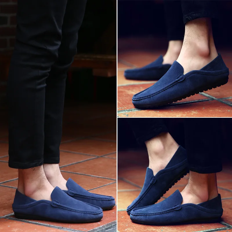 Hot Soft Moccasins Men Loafers Hight Quality Matte leather Peas Shoes Men Flats Driving Moccasins breathable Male Casual Shoes