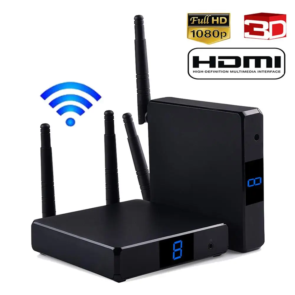 

FHD686 5.8G HD 1080P 3D Wireless Video AV Transmitter Receiver HDMI Extender 2019NEW