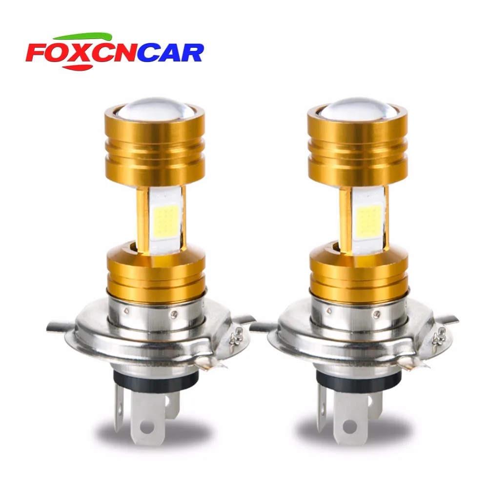 Foxcncar H4 светодиодная фара для мотоцикла от hilow лампа все-в-одном светодиодные