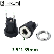 5 pces DC-022B 3.5*1.3mm 3.5x1.3mm 3a 12 v fêmea dc adaptador de alimentação dc jack conector dc022b dc plugue de alimentação macho 3.5x1.3mm