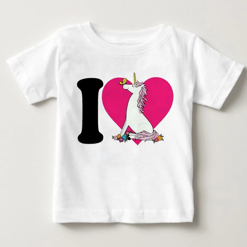 

Toddler Kids Girls Unicorn Clothing Tops Summer short sleeves Tops T-shirt Clothes Casual T shirt Baby Clothes