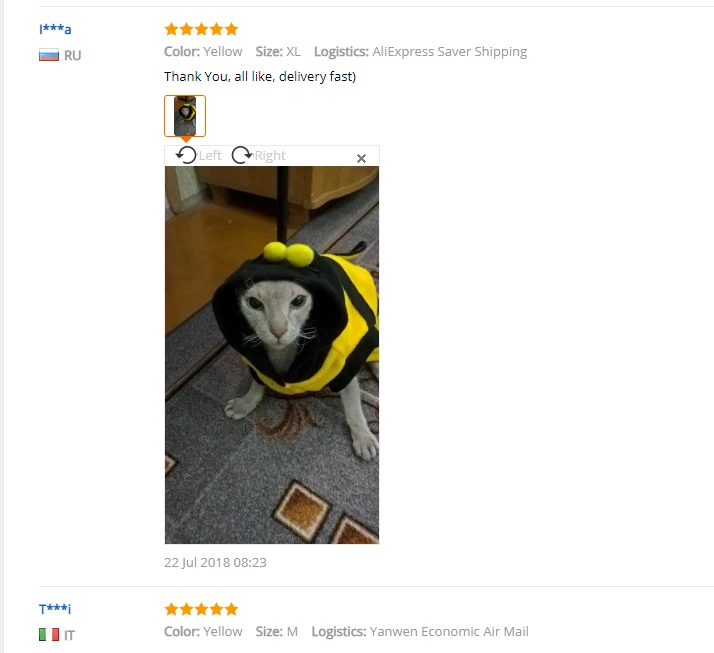 Горячее предложение! Распродажа! Кофта с капюшоном для домашнего животного одежда милая необычная одежда для щенков костюм кошка пальто наряд пчела стиль
