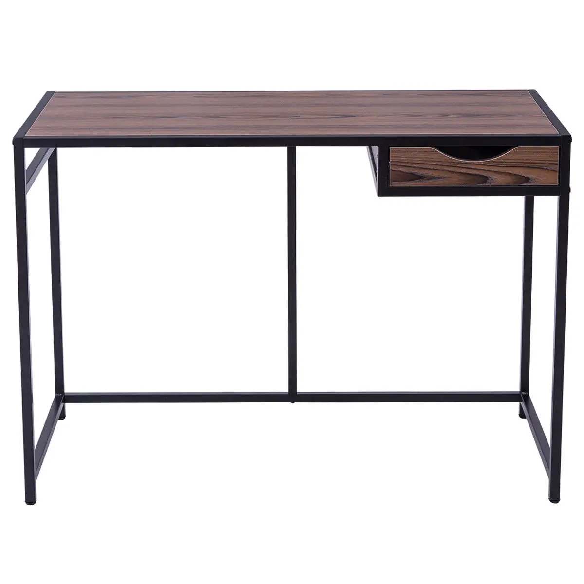 Giantex Computer Desk PC Laptop Table Modern Wood Top Metal Frame Writing Study Workstation Home Office Furniture HW56036
