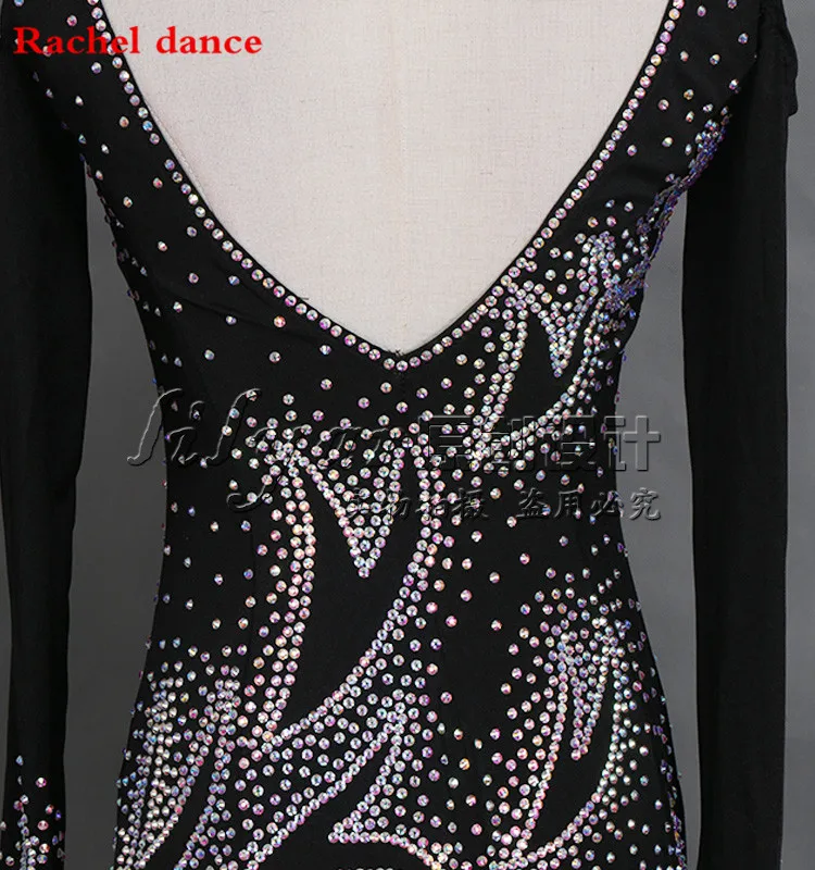 Женский Высококачественный большой Wwing стандартный бальный танцевальный костюм платье для соревнований с блестками Вальс/Танго/фокстрот костюмы