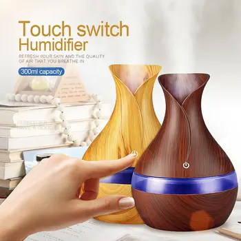 

300ml LED Air Humidifier 7 Color Changing Aroma Essential Oil Diffuser Remote Control Mist Maker