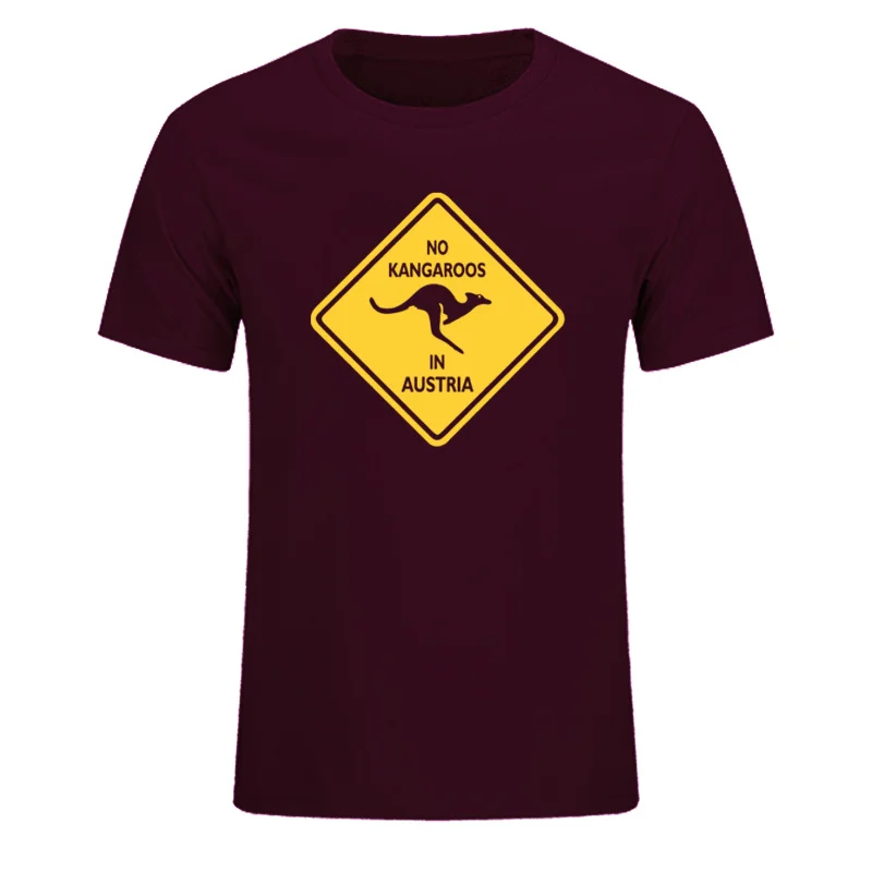 

New No Kangaroos in Austria T-Shirt Kangaroos T Shirt Austria Hispster Man Funny Tee Shirt Fashion Summer Tee Shirt Loose Size