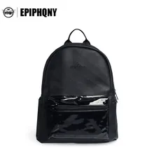 Epiphqny Брендовые однотонные Цвет backbag Японский Корейский стиль рюкзак черный из искусственной кожи модные женские туфли Рюкзаки школы Повседневное Малый