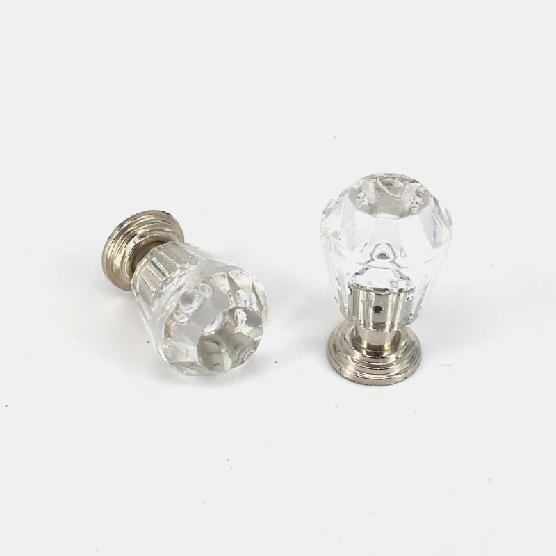 18mm Clear Acrylic Drawer Pull Knob Mini Crystal Wardrobe