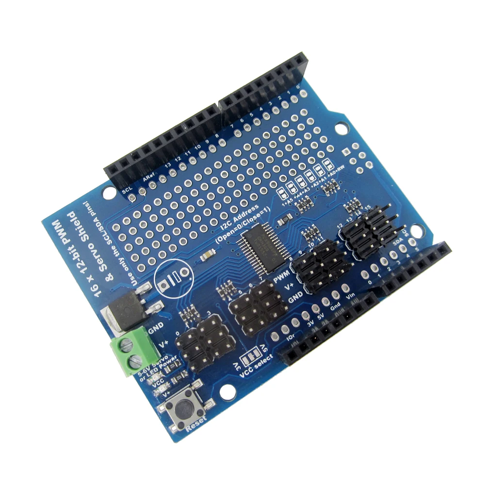 1 Pz Servo Shield 16 Canali-Bit Pwm/Servo Interfaccia Driver-I2C Pca9685 O Raspberry Shield Module