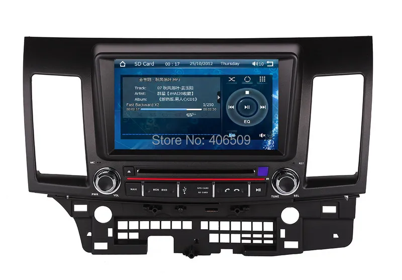 Discount 8" Head Unit Car DVD Player for Mitsubishi Lancer 2007-2013 wtih GPS Navigation Radio Bluetooth TV SD USB AUX Audio Navigator 2