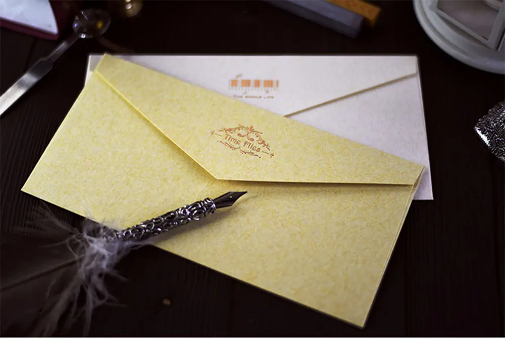 JWHCJ европейские винтажные печатные конверты для горячего тиснения из крафт-бумаги Kawaii школьные принадлежности конверт для свадьбы письмо-приглашение
