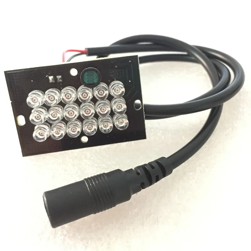 

940nm 18pcs transparent IR LEDs Infrared Light Board DC12V Invisible light No red exposure to eye IR Illuminator accessories