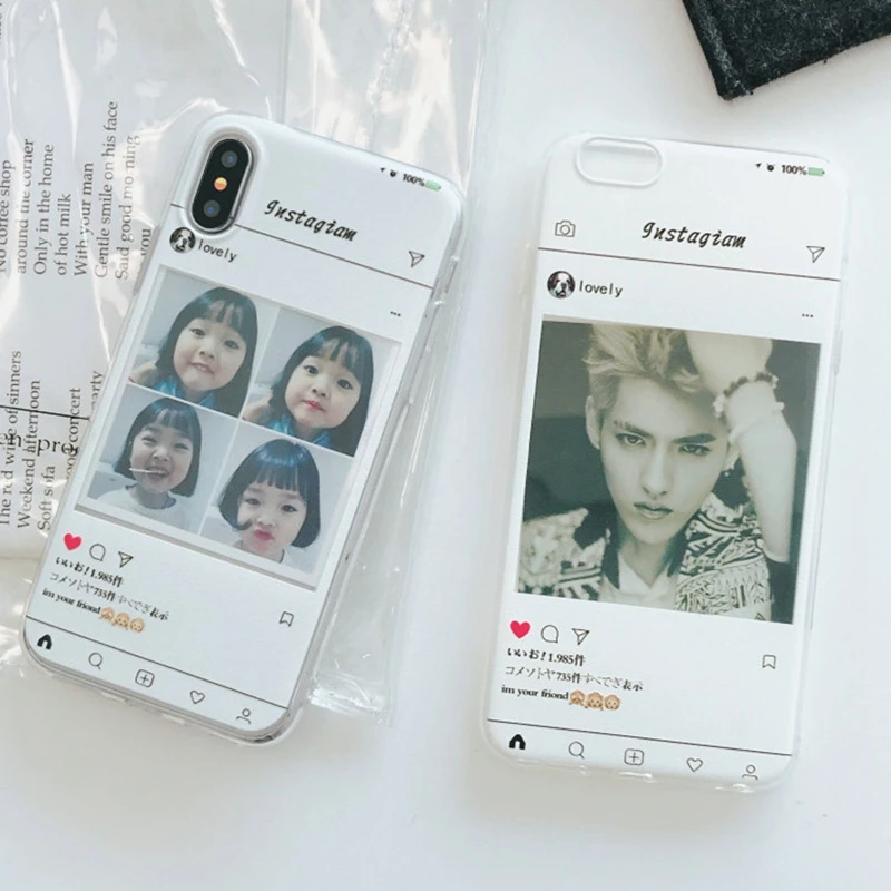 Корейский стиль иллюстрация задняя крышка телефона для IPhone 7 Plus 8 8plus мягкая ТПУ