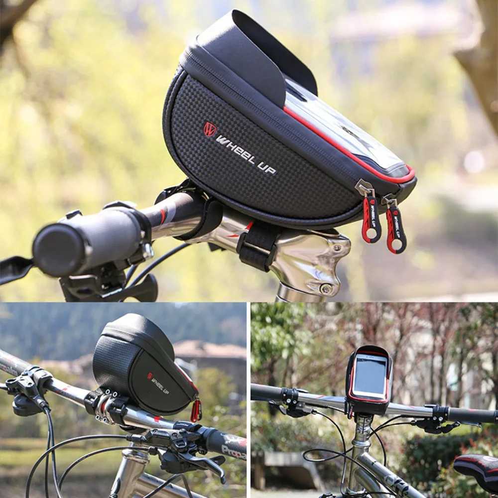 Cheap Waterproof Bike Bicycle Handlebar Cycling Riding Phone Case Pouch Bag Touchscreen Bike Head Tube Handlebar Cell Mobile Phone Bag 5