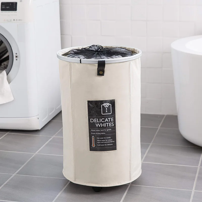 Fashion dirty clothes Basket Bag Easy to move heavy carry roller cart