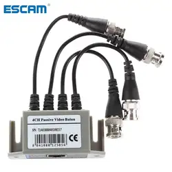 ESCAM 4 канала видео трансформатор из BNC UTP CAT5 передатчик для видеонаблюдения/Камеры Скрытого видеонаблюдения тенденция