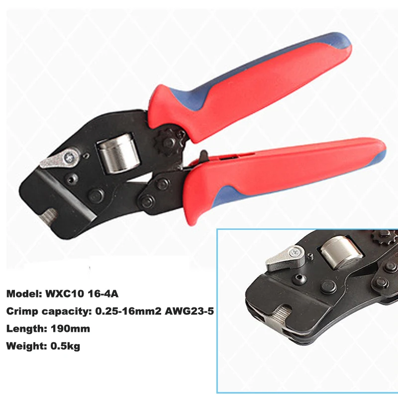 

WXC10 16-4A mini-type self-adjustable crimping pliers multi tool Casing type special clamp 0.25-16mm 23-5AWG HSC10 16-4