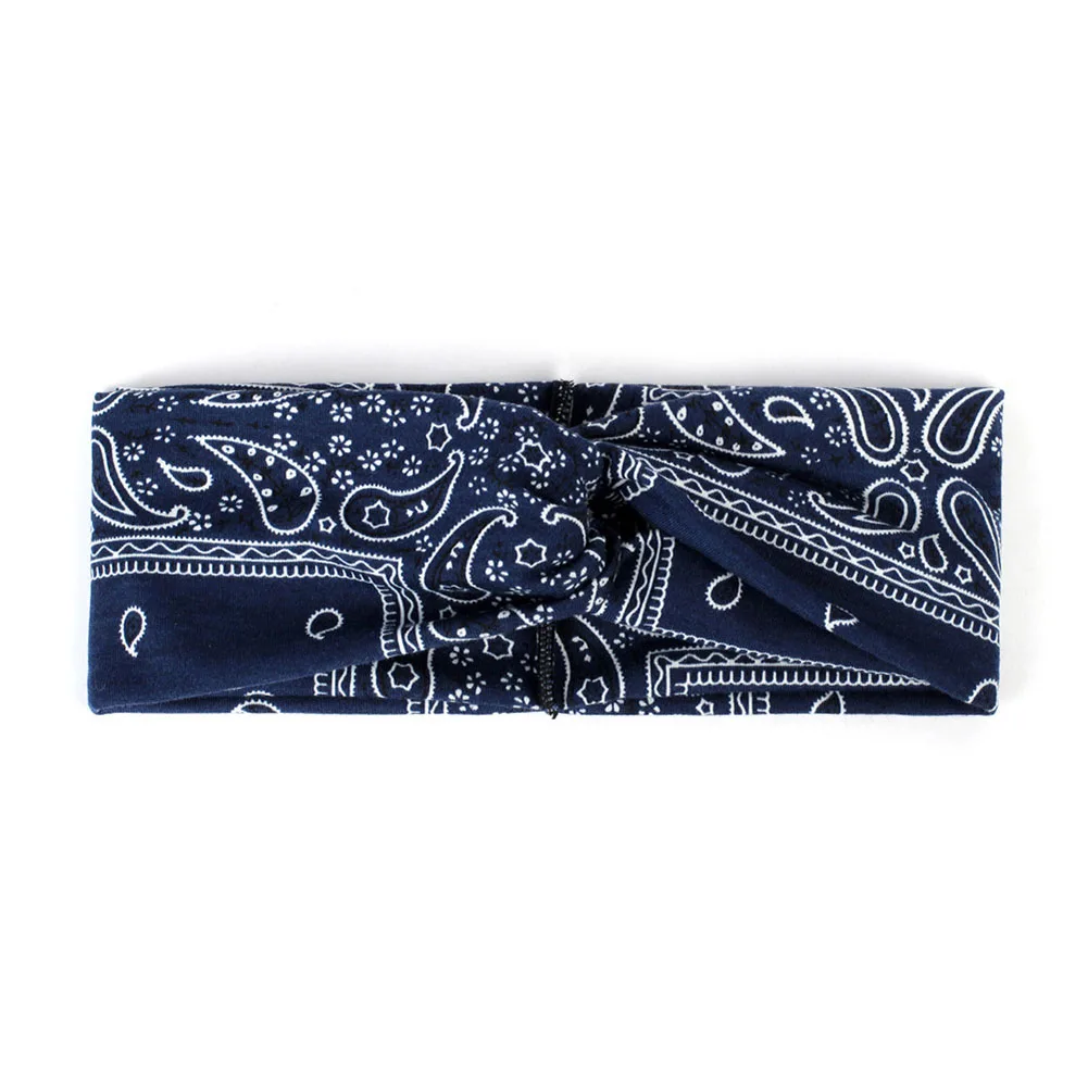 dark blue Женские повязки для волос ручной работы в стиле бохо, аксессуары для волос, акриловая бандана, шарф, квадратная Женская повязка для волос, крутая в стиле рок, тюрбан для девушек - Цвет: dark blue