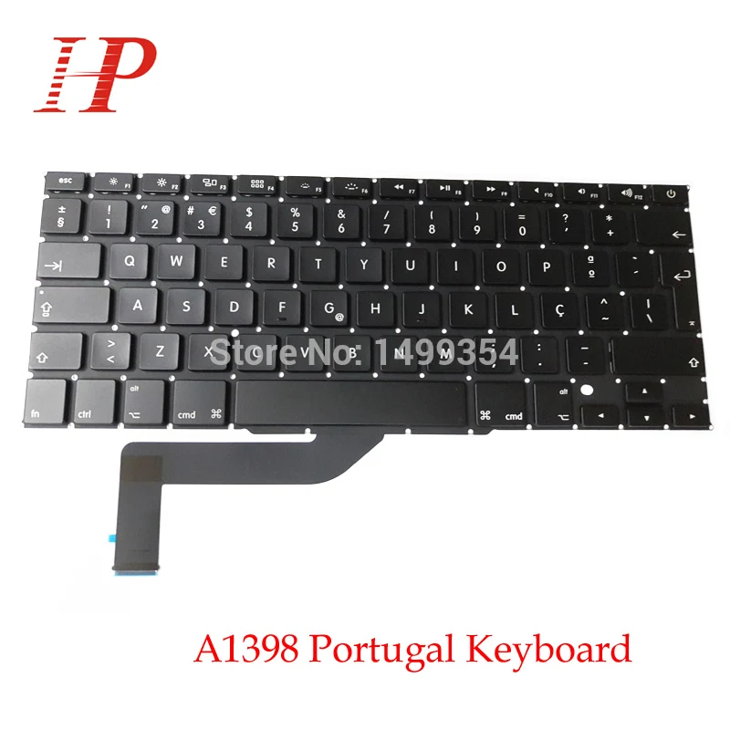 

New A1398 Portuguese Keyboard For Apple Macbook Pro 15'' Retina A1398 Keyboard Portuguese Standard Replacement 2012-2015