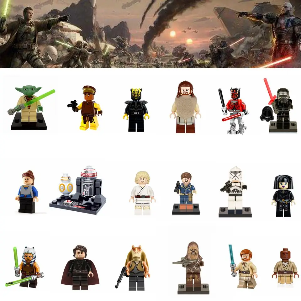 

Legoing Star Wars Figure Blocks Movie Star Wars Han Solo Master Yoda Darth Vader Anakin Skywalker Jedi Knight Legoings Starwars