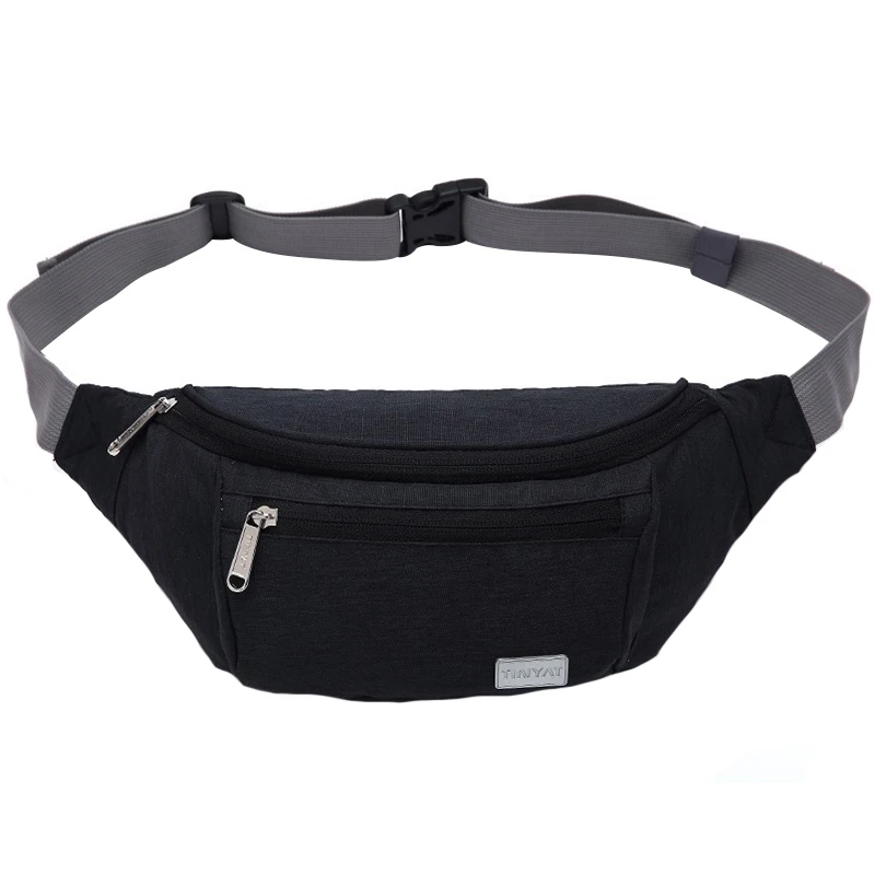 

Tinyat Men Waist Bag Pack Travel Phone Belt Bag Pouch For Men Casual Unisex Shoulder Chest Bag Canvas Fanny Pack Hip Pac