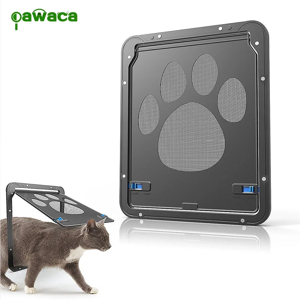 

New 1PCS Pet Screen Door Dog Footprint Pattern Pet Cat Door Window Screen Doggie Flap Safe Pet Supplies