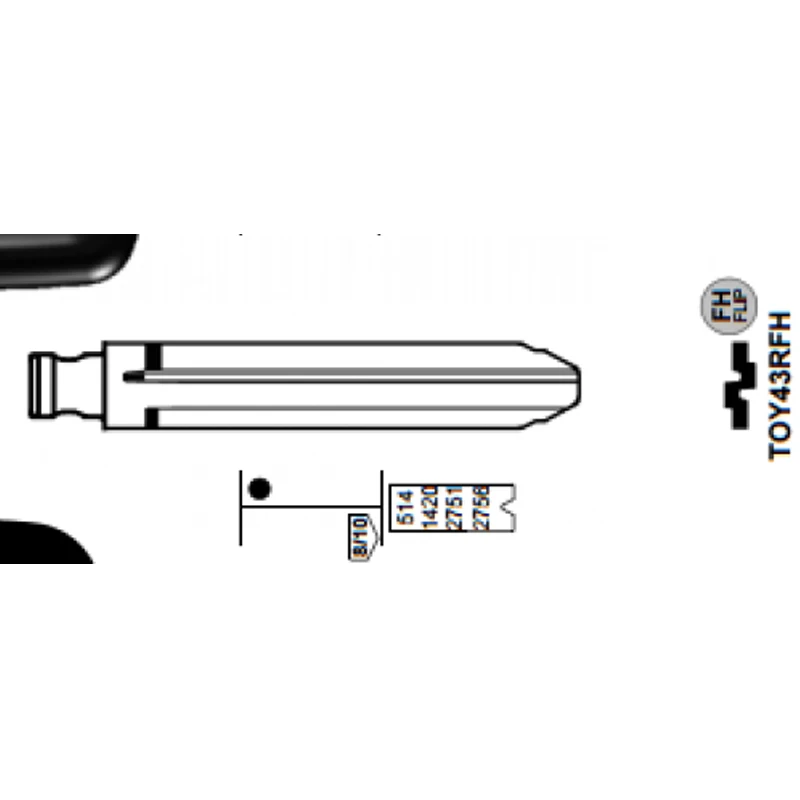 KEYECU 10x KEYDIY Универсальные пульты Flip Key Blade 02 # Toy43FH для Pontiac Scion Toyota|Ключ от авто| |