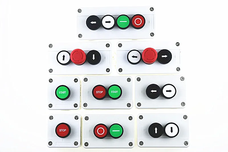 

With arrow symbol, start stop self sealing waterproof button switch emergency stop industrial handhold control box.