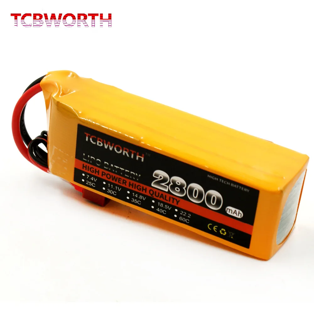 

TCBWORTH RC toys Lipo Battery 4S 14.8V 2800mAh 35C For RC Airplane Quadrotor Helicopter Drone Li-ion battery
